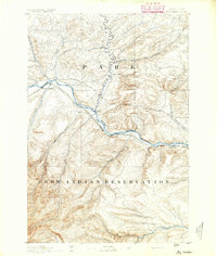 preview thumbnail of historical topo map of Big Timber, MT in 1891