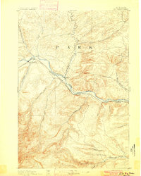1893 Map of Big Timber, MT, 1900 Print