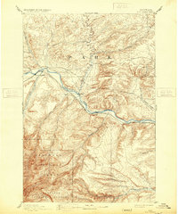preview thumbnail of historical topo map of Big Timber, MT in 1893