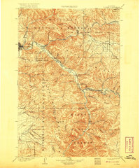 1903 Map of Bonner, 1920 Print