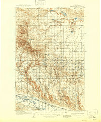 preview thumbnail of historical topo map of Blaine County, MT in 1913