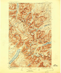 1904 Map of Chief Mountain, 1925 Print