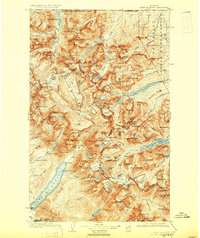 1904 Map of Chief Mountain, 1930 Print