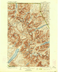 1904 Map of Chief Mountain, 1934 Print