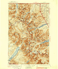 1904 Map of Chief Mountain, 1942 Print