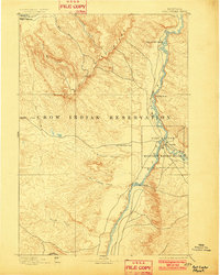 1894 Map of Fort Custer, 1902 Print