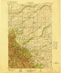 1918 Map of Heart Butte, MT