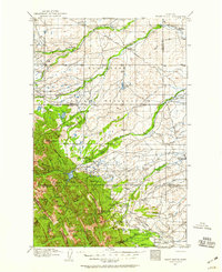 1914 Map of Heart Butte, MT, 1959 Print