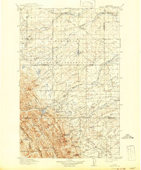 1918 Map of Heart Butte, MT, 1942 Print