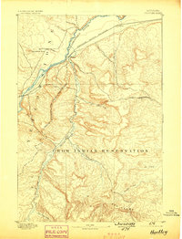 1893 Map of Huntley, 1898 Print