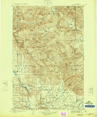 1905 Map of Ovando, MT, 1924 Print