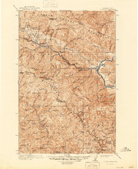 1918 Map of St Regis, 1946 Print