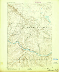 1892 Map of Stillwater County, MT