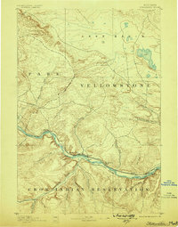 1892 Map of Absarokee, MT, 1898 Print