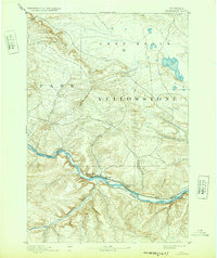 1892 Map of Absarokee, MT, 1932 Print