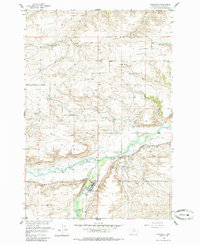 1955 Map of Absarokee, MT, 1985 Print