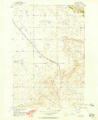 1956 Map of Acton, MT, 1957 Print