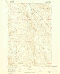 1960 Map of Treasure County, MT, 1962 Print