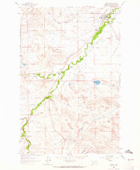 1963 Map of Augusta, MT, 1965 Print