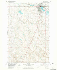 1981 Map of Baker, MT