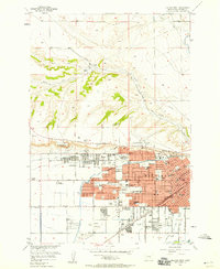 1957 Map of Billings West, 1958 Print