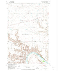 Download a high-resolution, GPS-compatible USGS topo map for Boggs Island, MT (1974 edition)