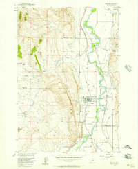 Download a high-resolution, GPS-compatible USGS topo map for Bridger, MT (1957 edition)