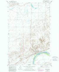 preview thumbnail of historical topo map of Brockton, MT in 1972