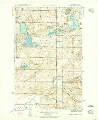 1946 Map of Brush Lake, 1955 Print