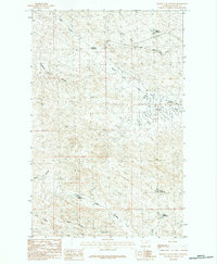 Download a high-resolution, GPS-compatible USGS topo map for Burnett Flats West, MT (1984 edition)