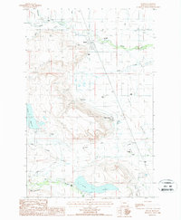 Download a high-resolution, GPS-compatible USGS topo map for Bynum, MT (1987 edition)
