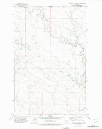 Download a high-resolution, GPS-compatible USGS topo map for Creedman Coulee East, MT (1975 edition)