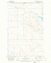 Download a high-resolution, GPS-compatible USGS topo map for Creedman Coulee West, MT (1976 edition)