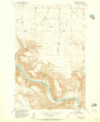 Download a high-resolution, GPS-compatible USGS topo map for Dark Butte, MT (1956 edition)