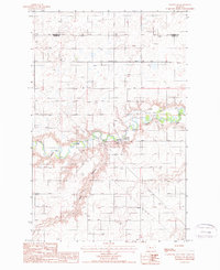 Download a high-resolution, GPS-compatible USGS topo map for Dutton NE, MT (1987 edition)