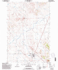 preview thumbnail of historical topo map of Ekalaka, MT in 1993