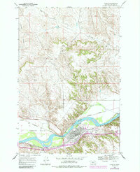 1968 Map of Forsyth, MT, 1985 Print