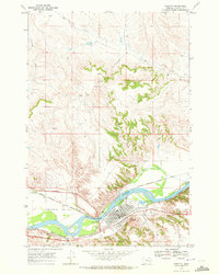 1968 Map of Forsyth, MT, 1972 Print