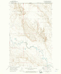 Download a high-resolution, GPS-compatible USGS topo map for Four Buttes NE, MT (1976 edition)
