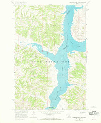 Download a high-resolution, GPS-compatible USGS topo map for Germaine Coulee West, MT (1969 edition)