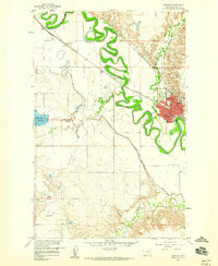 preview thumbnail of historical topo map of Glasgow, MT in 1958