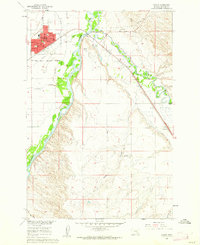 1960 Map of Hardin, MT, 1962 Print