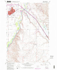Download a high-resolution, GPS-compatible USGS topo map for Hardin, MT (1980 edition)