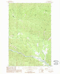 Download a high-resolution, GPS-compatible USGS topo map for Haugan, MT (1988 edition)