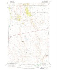 Download a high-resolution, GPS-compatible USGS topo map for Hays SE, MT (1974 edition)