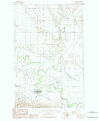 preview thumbnail of historical topo map of Hinsdale, MT in 1984