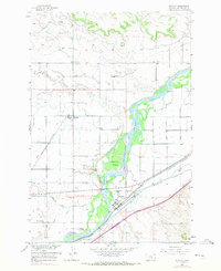 Download a high-resolution, GPS-compatible USGS topo map for Huntley, MT (1970 edition)