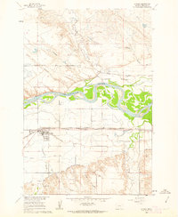 Download a high-resolution, GPS-compatible USGS topo map for Hysham, MT (1962 edition)