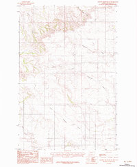 Download a high-resolution, GPS-compatible USGS topo map for Johnson Reservoir NE, MT (1983 edition)