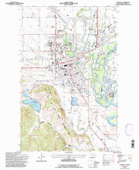 preview thumbnail of historical topo map of Kalispell, MT in 1994
